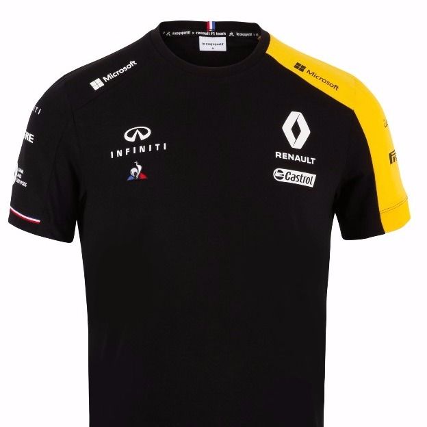 100％原廠商品F1Renault 雷諾車隊 2019賽季   黑色    短袖圓領T恤 賽車服