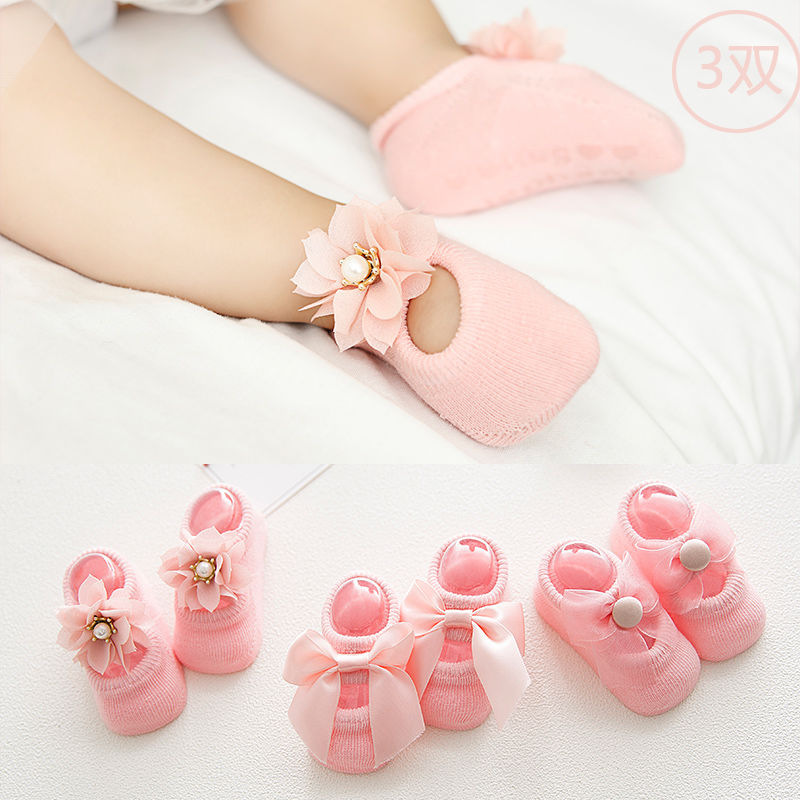 Baby boneless socks newborn baby floor antiskid boat socks pure cotton breathable sweat absorbing floor socks for 0-6-12 months
