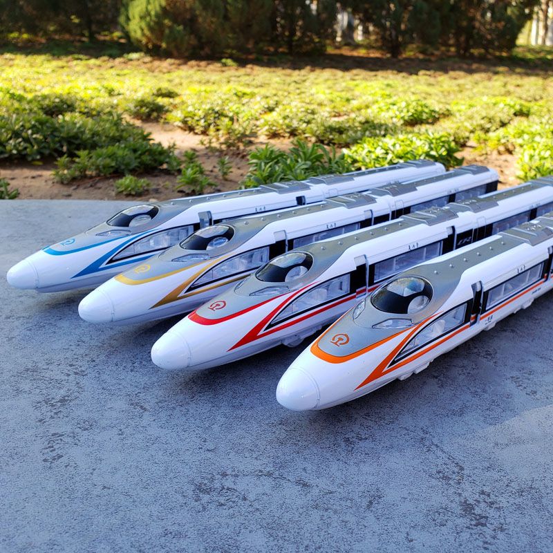 复兴号动车高铁合金仿真模型火车玩具加长和谐号金属模型声光回力
