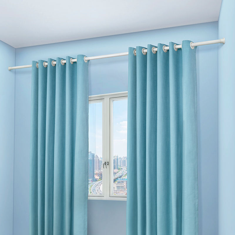 Bedroom Curtain Rod Free Of Holes Drying Roman Pole Hanging Clothes Straight Type Telescopic Bathroom Shower On Ez My - How To Hang A Curtain Rod Straight