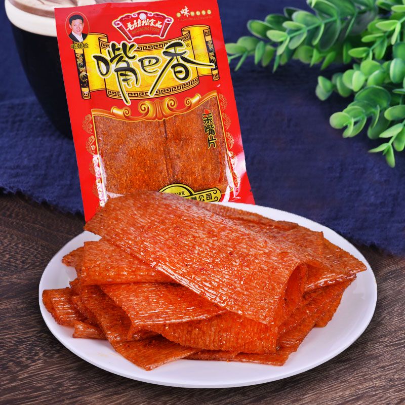 正品毛劲松嘴巴香亲嘴片辣片辣条80后怀旧麻辣素食零食
