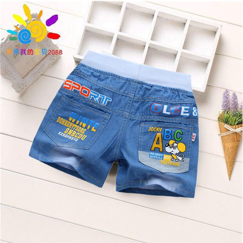 Children's jeans shorts summer boys wear thin baby's three-part Pants Girls' Shorts Girls' jeans hot pants