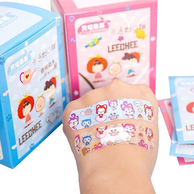 Transparent waterproof cartoon band aid lovely breathable medical hemostasis OK Mini children girl net red band aid