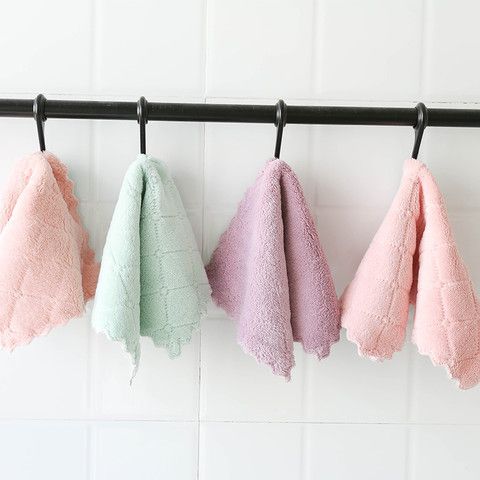 Dishwashing rag housework cleaning towel absorbs water does not shed hair thickened kitchen dish towel does not stick oil to wipe the floor scouring pad