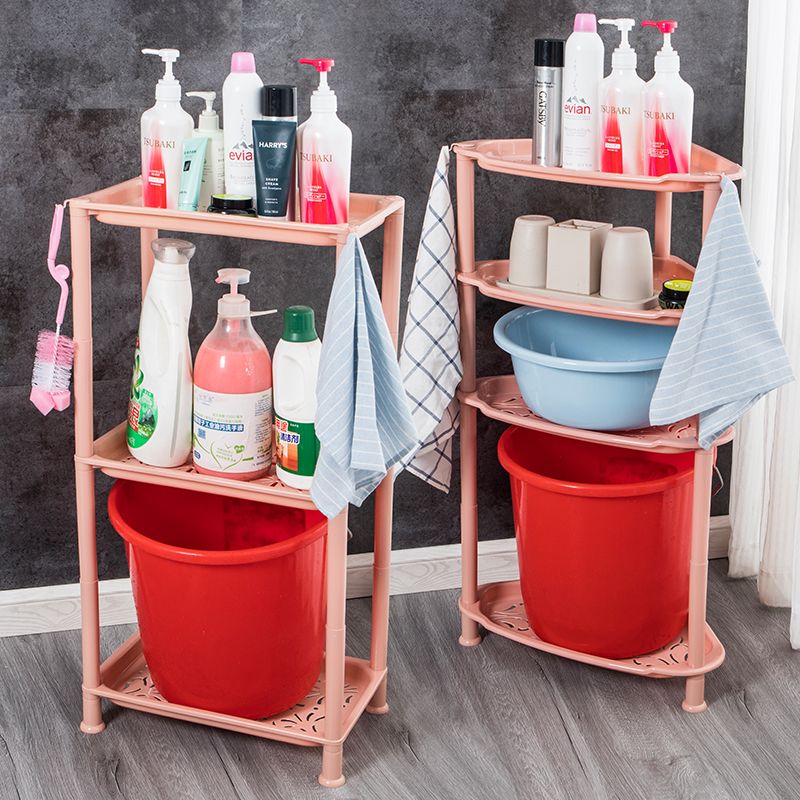 Buy Bathroom rack toilet storage rack plastic multilayer basin rack