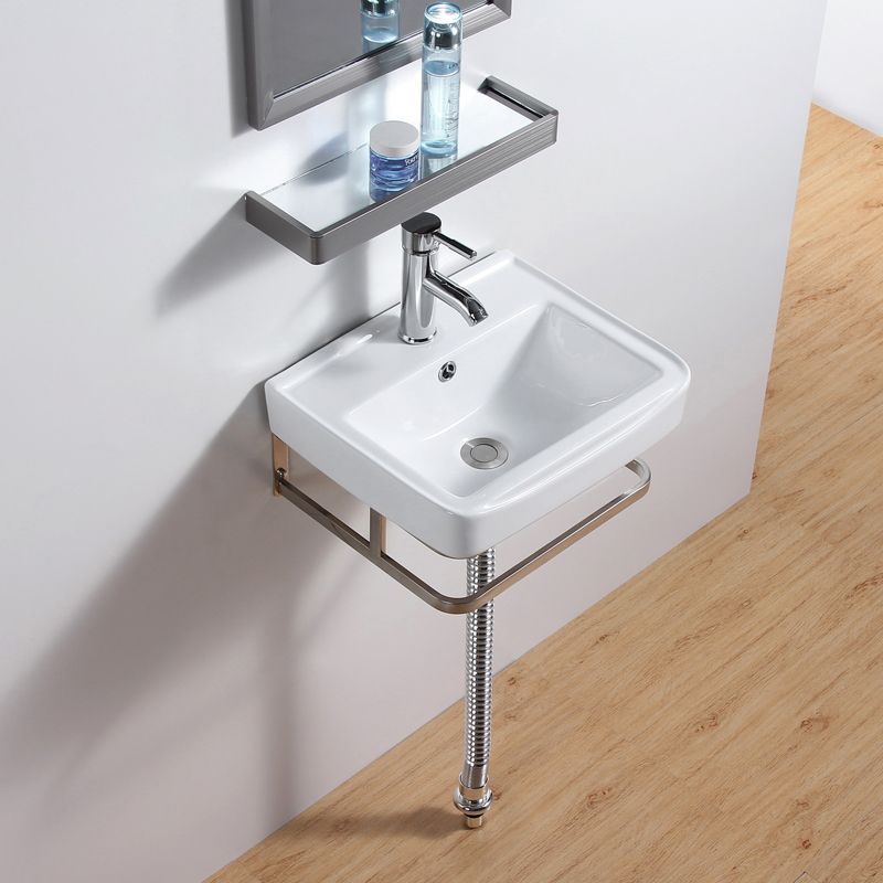 卫生间洗脸盆挂墙式洗手盆小户型阳台支架三角盆洗手池简易洗面盆