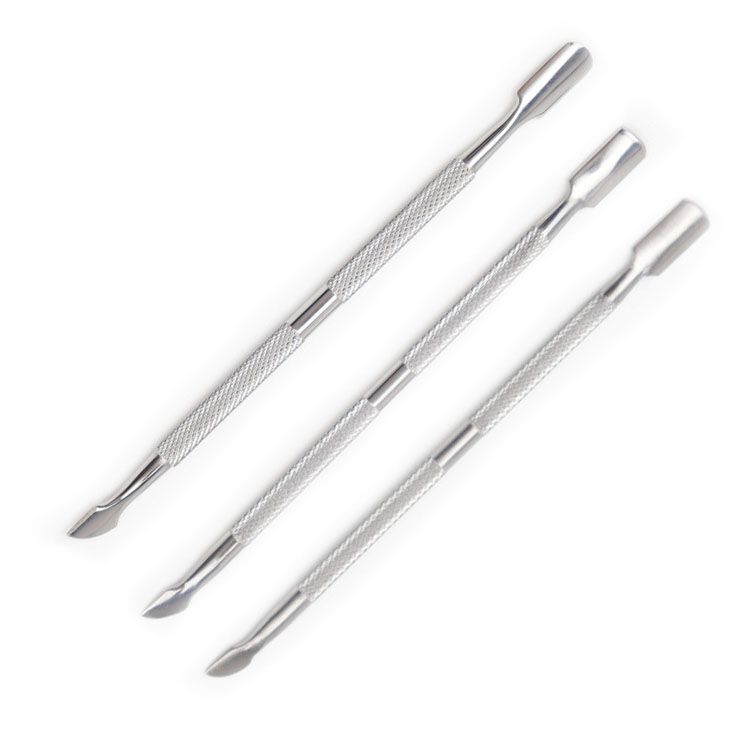 Manicure dead skin push away armor steel push nail oil glue double-head removal nail remover stainless steel small steel push to remove dead skin just push