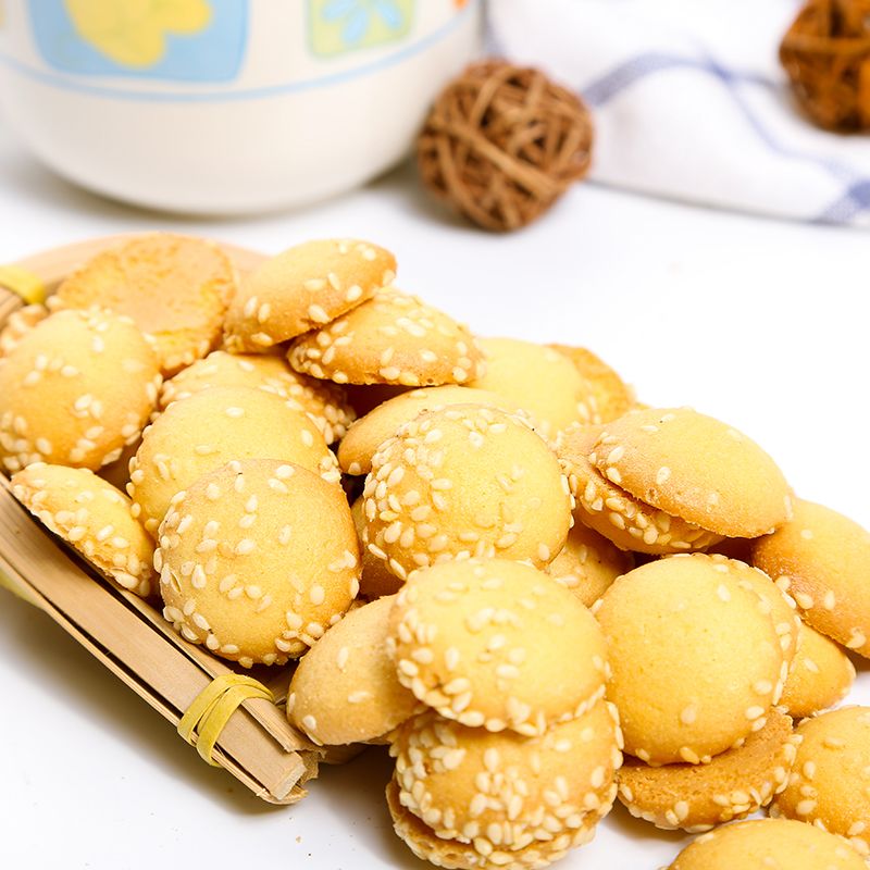抖音杏元鸡蛋饼干儿童吃的营养健康蛋黄早餐饼干煎卷好吃的休闲零