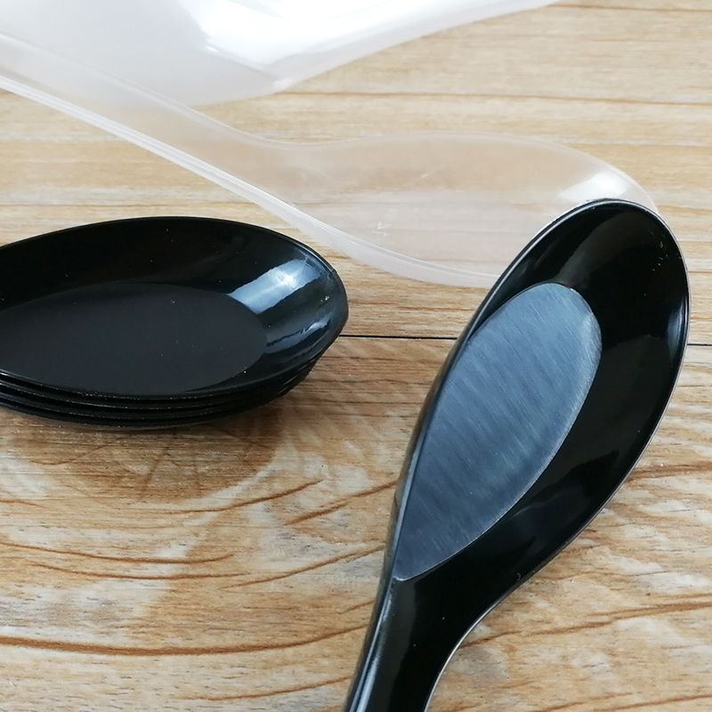 一次性勺子加厚批发透明水晶勺2000只调羹塑料小勺子汤勺快餐外卖