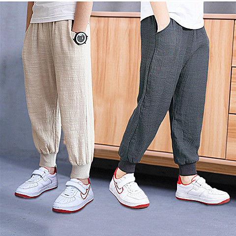Children's mosquito proof pants children's clothes spring and autumn pants summer clothes 2020 Chinese University boys' Lantern pants thin Capris