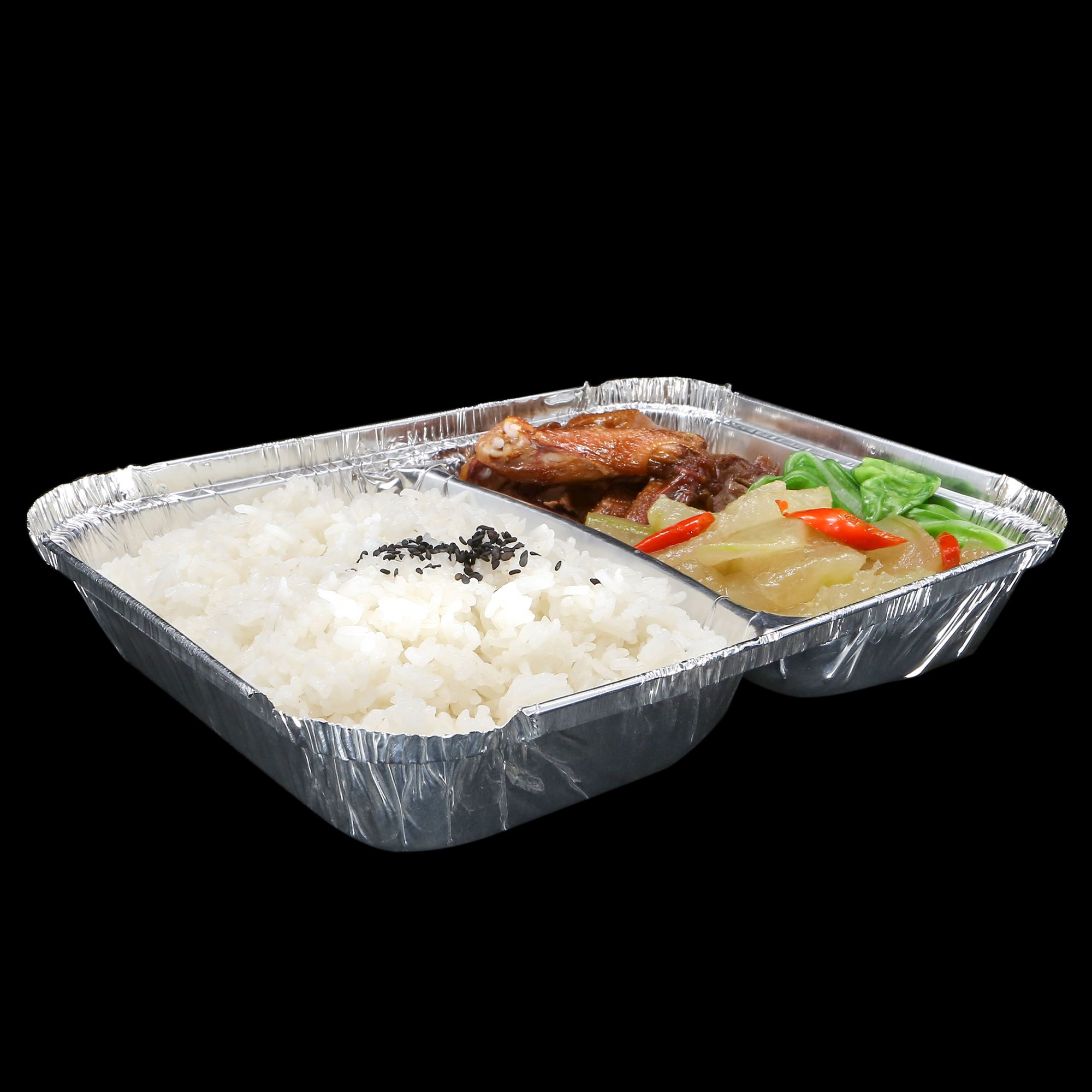 锡纸盒烧烤 长方形家用一次性锡纸碗加厚外卖打包盒餐盒带盖批发
