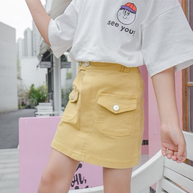 【正品纯棉】女童套装夏中大童T恤洋气短袖儿童裙子新款两件套潮