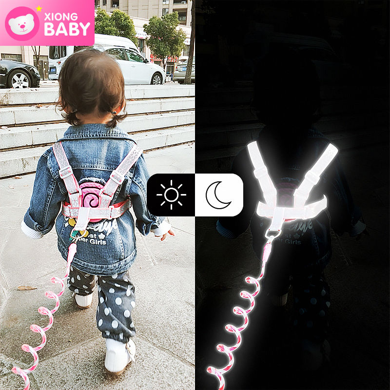 Anti lost with traction rope backpack children anti lost rope baby anti lost shoulder belt mother and child safety rope slip baby artifact
