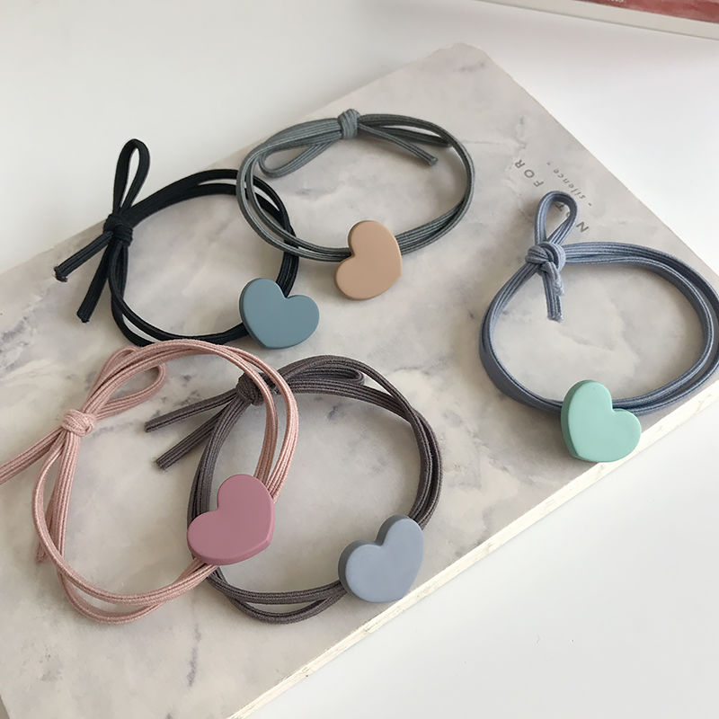 Can be used as a bracelet dual-purpose headrope for your boyfriend's love hair band hair rope Korean version of cute little rubber band leather cover