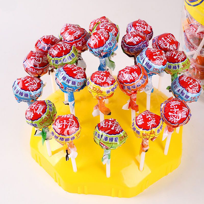 兵妹六种混合口味棒棒糖批发20270支桶装袋散装零食婚车网红糖果