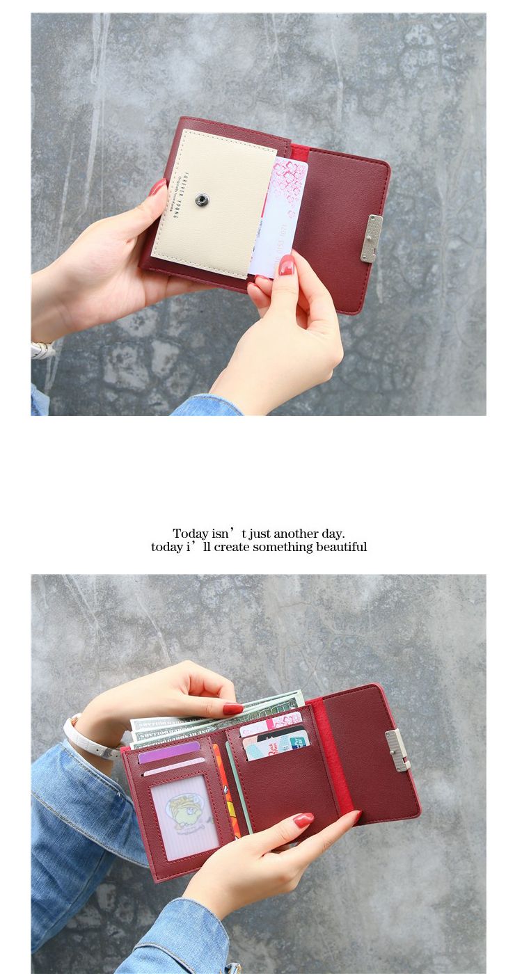 ins钱包女学生小清新韩版短款可爱迷你零钱包新款折叠三折卡包女