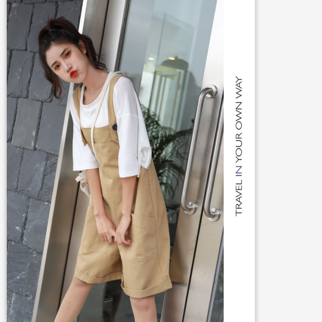 Pants and shorts women summer students Korean version loose casual thin wide leg Jumpsuit
