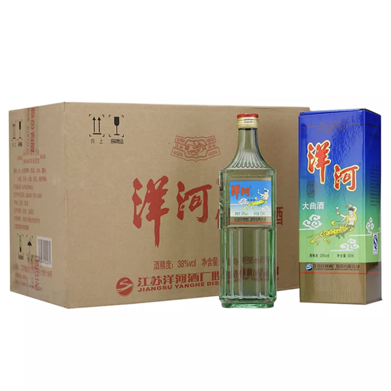 洋河大曲优曲优质大曲酒浓香型酒38度500ml12瓶