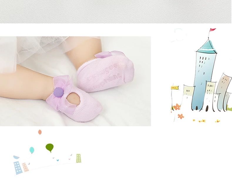 婴儿袜子新生儿宝宝袜婴儿地板袜透气吸汗防滑无骨船袜0-12个月
