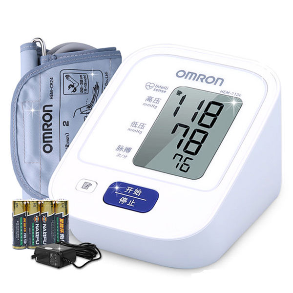 欧姆龙电子血压计7124上臂式血压测量精准量血压全自动家用血压计