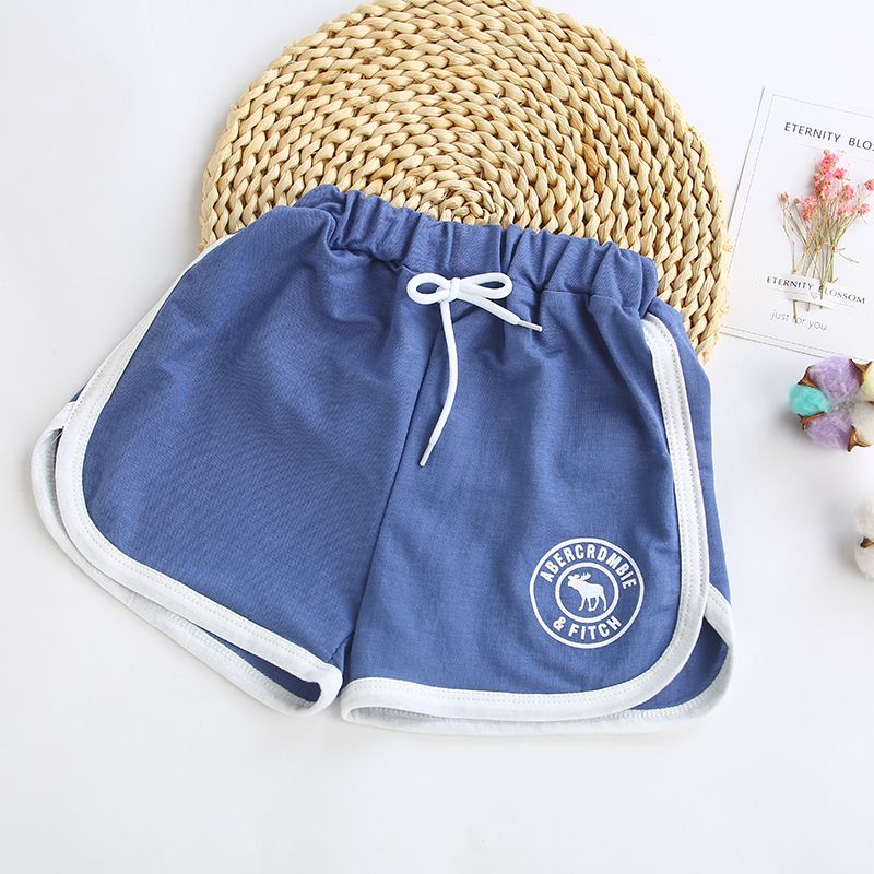 Children's shorts men's and girls' pants summer new thin breathable cotton hemp children's three point beach shorts