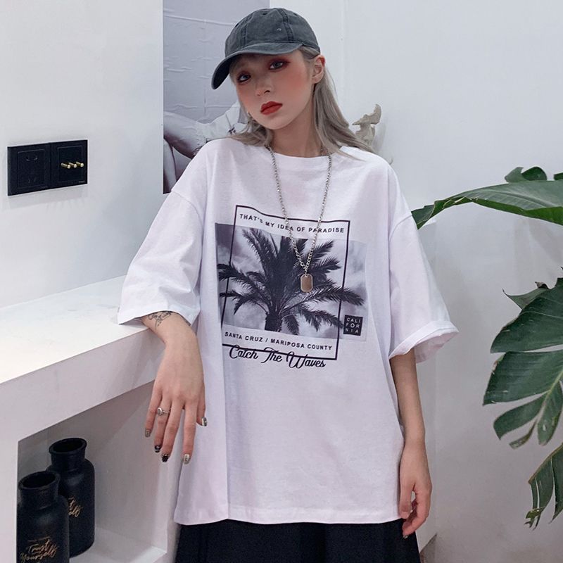Summer 2020 new short sleeve female students' Korean version loose and lazy homestay T-shirts in the society