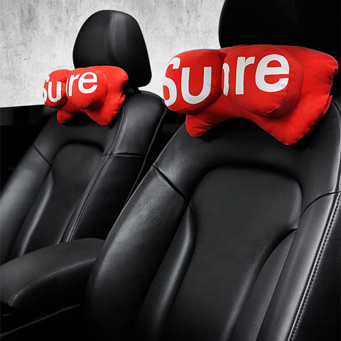 Car headrest neck pillow car headrest a pair of twin pillows car seat cervical pillow Chao brand car interior