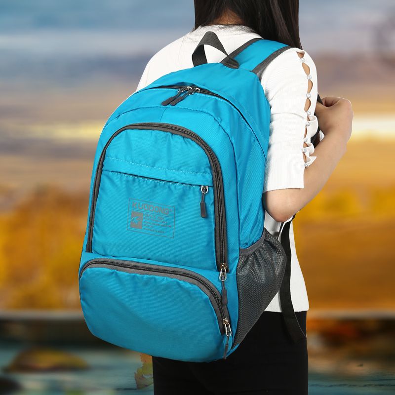 阔动 旅行双肩背包书包男女户外登山包超轻皮肤可折叠轻便携防水