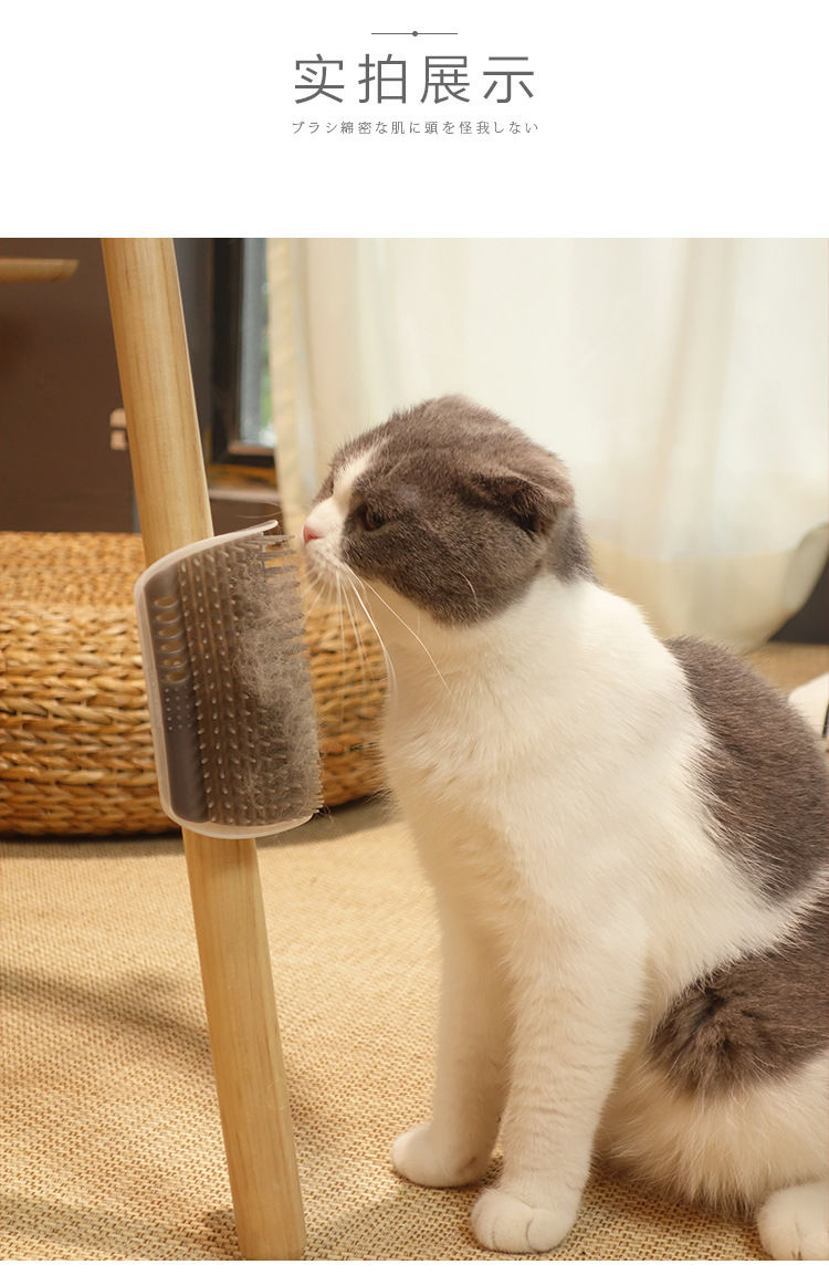 猫玩具猫咪蹭痒器墙角蹭毛器猫咪用品猫抓板除毛猫刷神器宠物用品