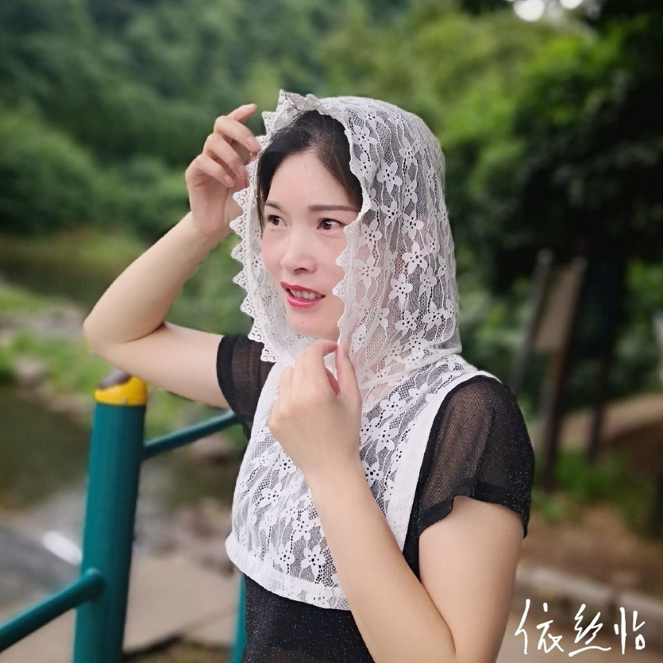 蕾絲可拆卸衛衣帽百搭夏季假帽子領連帽年新款韓版假領子防曬披肩