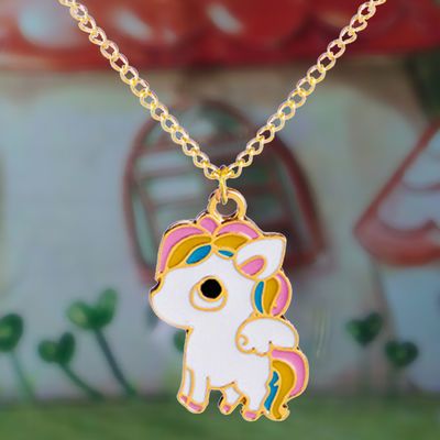 49元抢100件抢完恢复89元独角兽项链网红幸运七彩转运吊坠可爱ins挂件