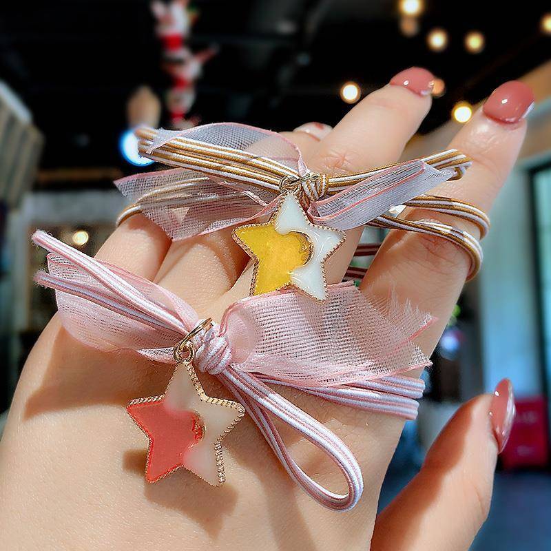 星空头绳韩国可爱流苏皮筋发绳小清新森女系简约少女皮套发圈头饰