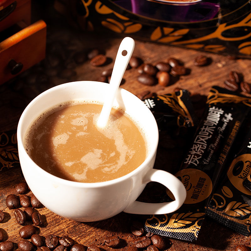 后谷伽伦炭烧风味咖啡900g速溶三合一50条装云南小粒咖啡粉提神