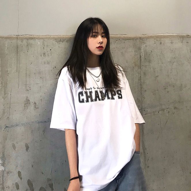 Short sleeve women 2020 new Korean ins Harajuku BF style versatile simple letter printed loose casual T-shirt