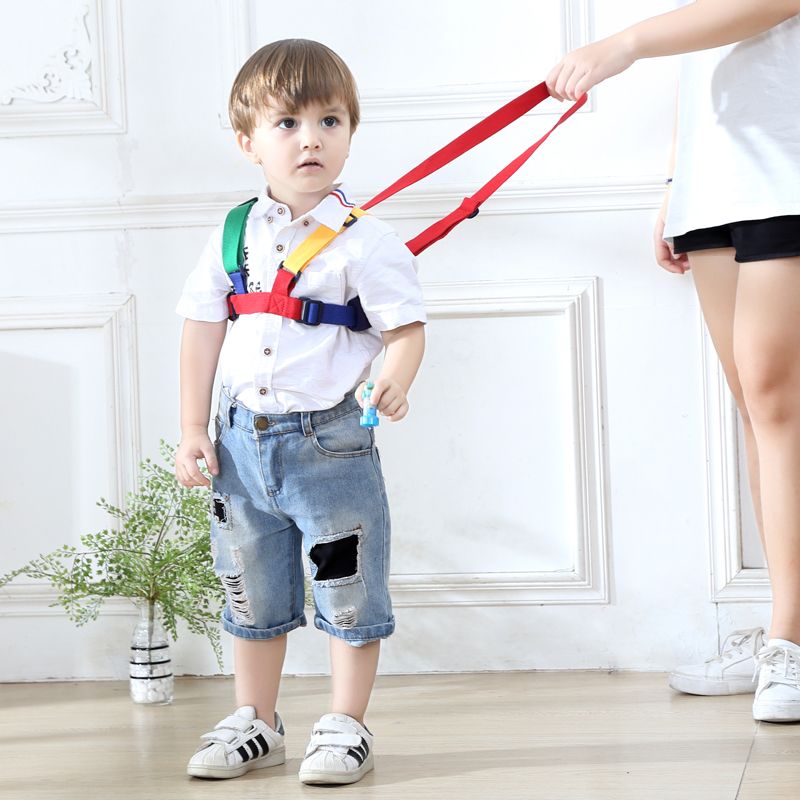 Baby walking with baby anti lost with traction rope children's anti lost rope learning to walk dual purpose summer ventilation and anti strangulation