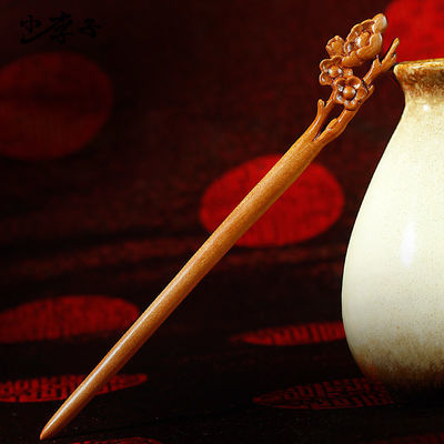 78022/古风簪子桃木簪子古代发簪古典盘发复古宫廷簪子古装头饰木头发簪