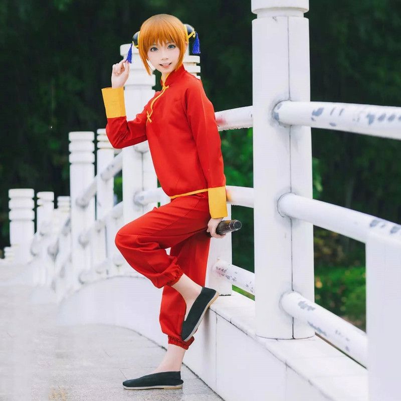 【亲漫园】动漫服装银魂神乐吉原神乐cos服cosplay服装唐装练功服