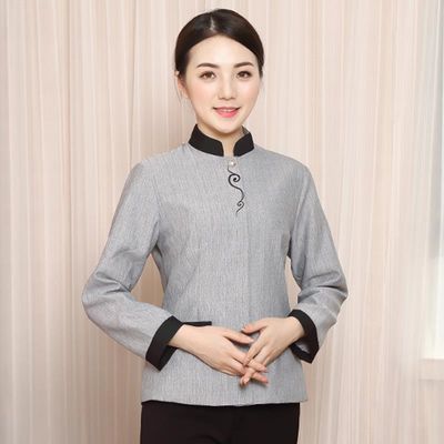 PA酒店保洁服长袖工作服家政小区物业保洁秋冬装超市餐厅服务员