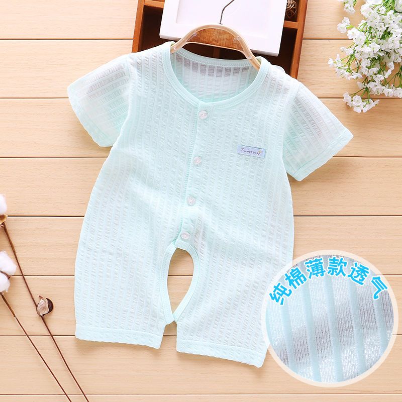 Baby SHORT SLEEVE BODYSUIT summer thin style boys and girls baby open and close newborn Romper 3 months 0-1 years old