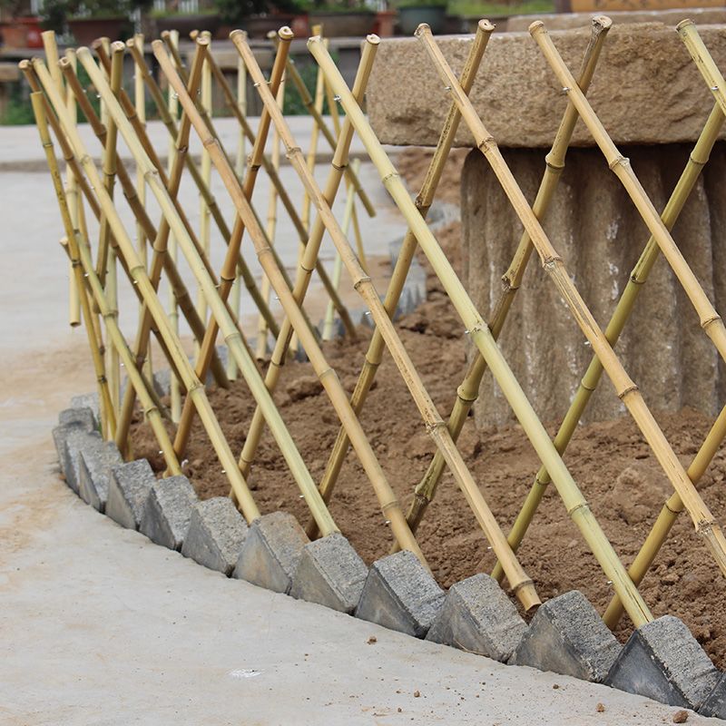伸缩竹篱笆栅栏花园田菜园草坪围栏庭院装饰护栏防腐竹竿爬藤花架