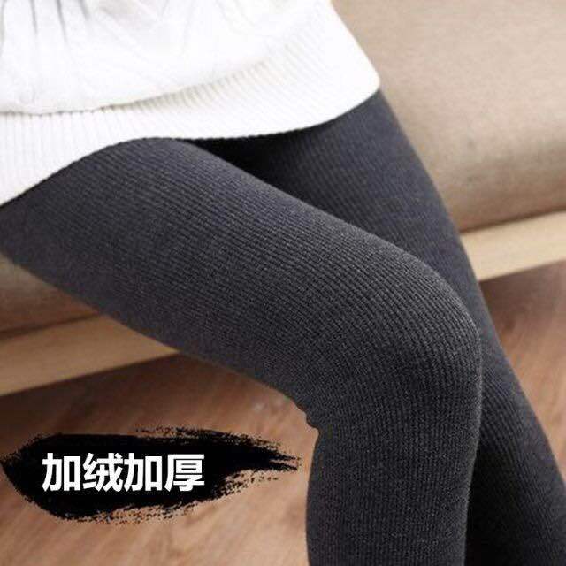 Women wear grey tight and thin black elastic cotton pantyhose