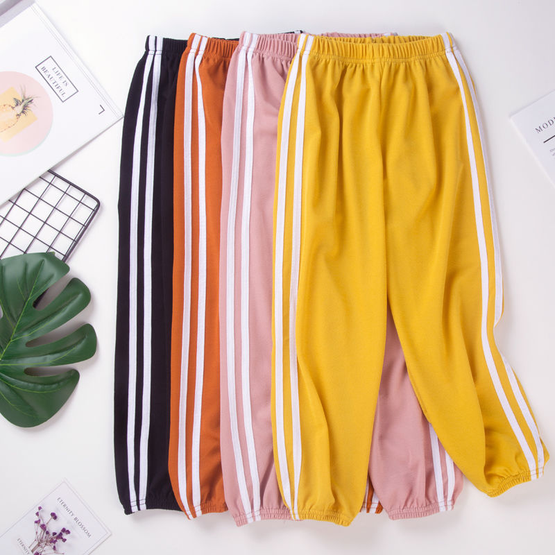 Summer children's mosquito proof pants sports pants girls pants casual summer wear thin boys' baby tide lantern pants