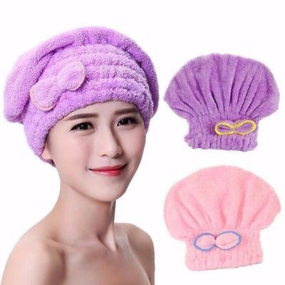 干发帽女擦头发速干强吸水毛巾包头巾浴帽可爱长发干发毛巾珊瑚绒