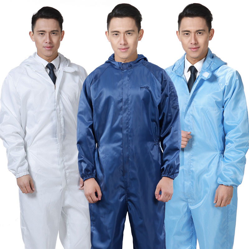 Anti static work clothes men's long sleeve one piece dust proof clothing summer spray paint workshop protective clothing food factory uniform