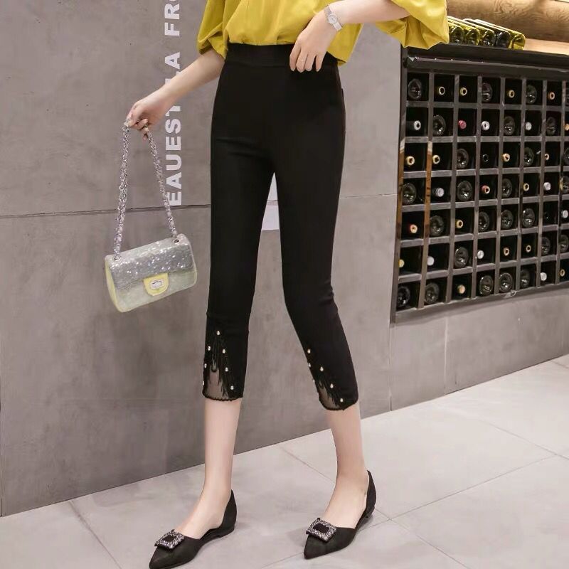 Leggings women's large size over 300 kg can wear thin thin 7-point pencil tight 9-point Leggings