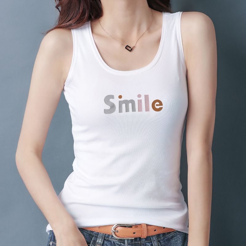 Camisole female ins tide 2023 new bottoming summer wear sports sleeveless T-shirt printed top female