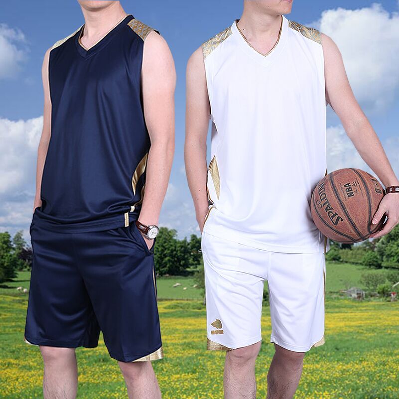篮球服套装男大码健身晨跑步服运动球衣套装速干透气吸汗休闲套装