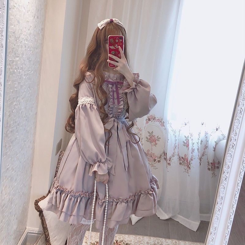 Lolita skirt Japanese Provence Lavender Lolita spring summer autumn winter new soft girl dress