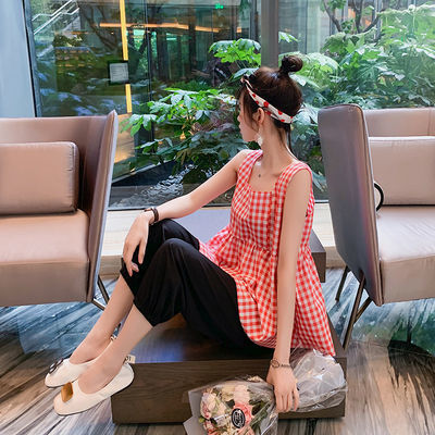 格子套装女夏夏装