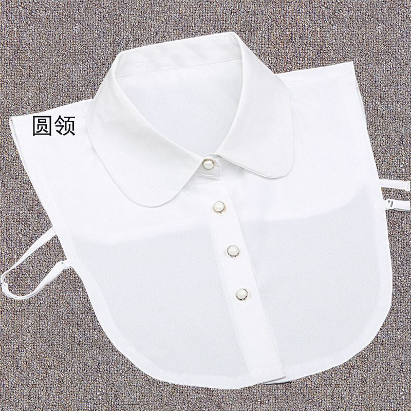 韓國百搭娃娃假領女襯衫假領子襯衣夏季秋冬黑白色裝飾黑色假衣領